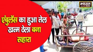 Photo of एंबुलेंस में नहीं था तेल  मरीज ठेले पर पहुंचा अस्पताल